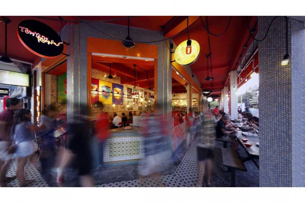 Vintage Restaurant with Drop Light and Dining Table