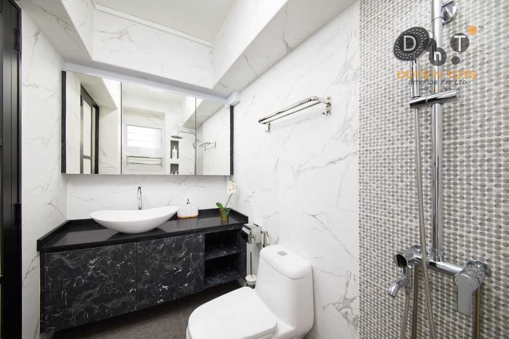 Modern Bathroom with Mirror and Shower Screen
