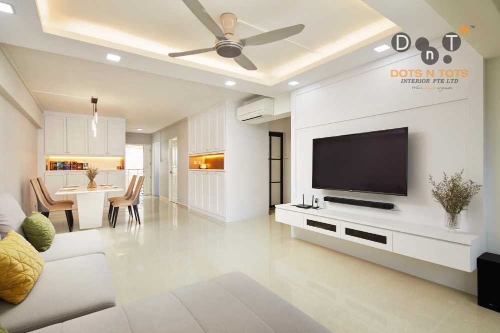Modern Living Room with TV Console and Feature Wall
