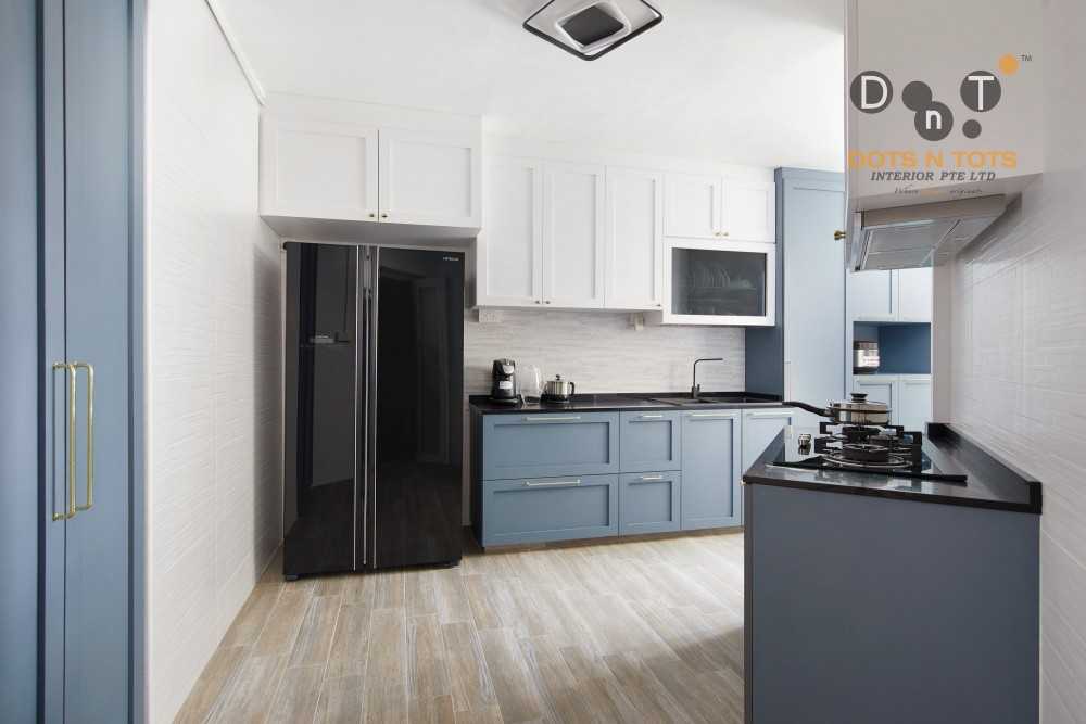 Modern Kitchen with Marble Floor and Wood Flooring