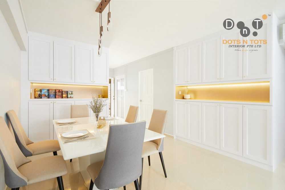 Modern Dining Room with Downlights and Dining Table