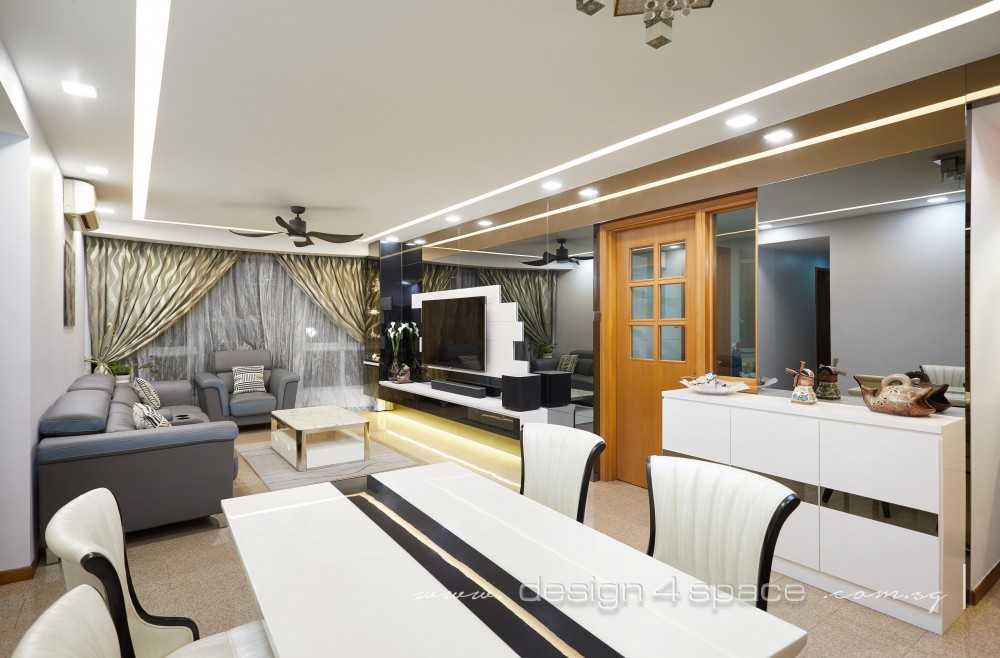 Modern Dining Room with Ceiling Light and Dining Chairs