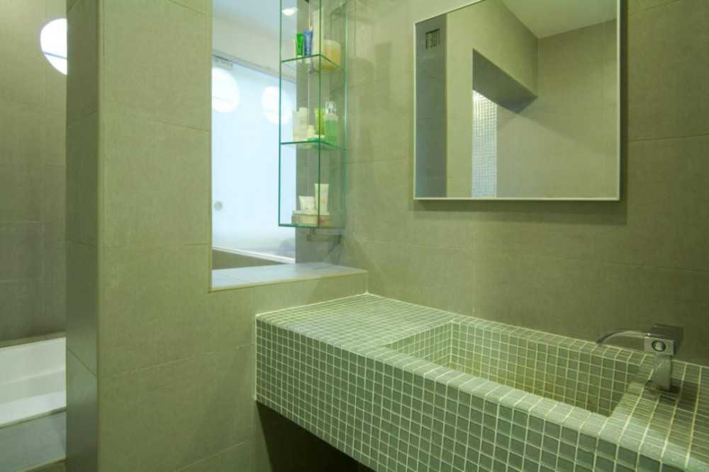 Eclectic Bathroom with Mirror and Bathroom Mirrors