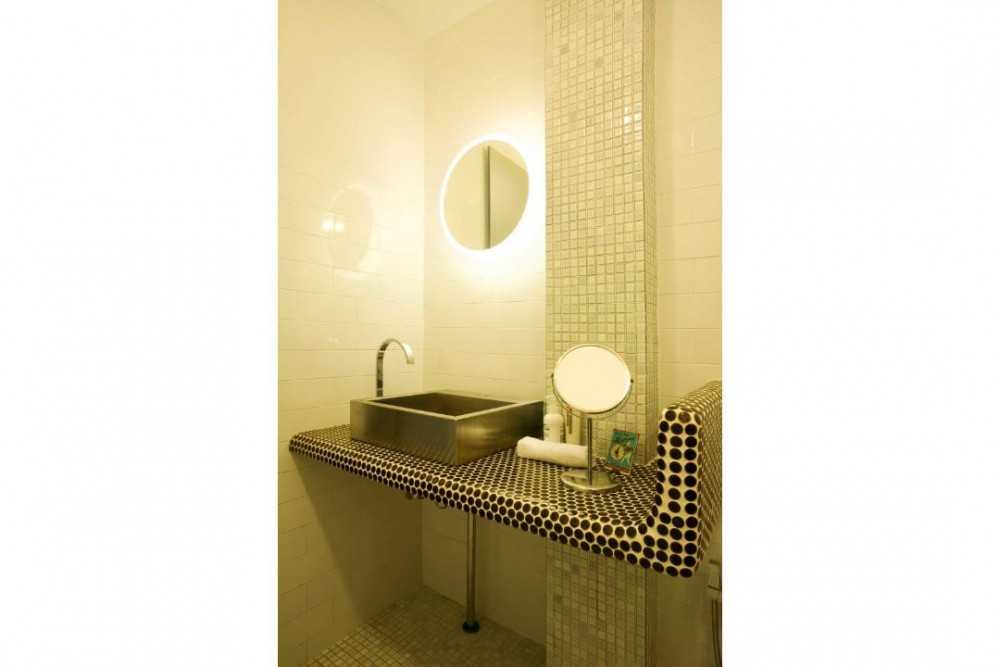 Eclectic Bathroom with Mirror and Bathroom Mirrors