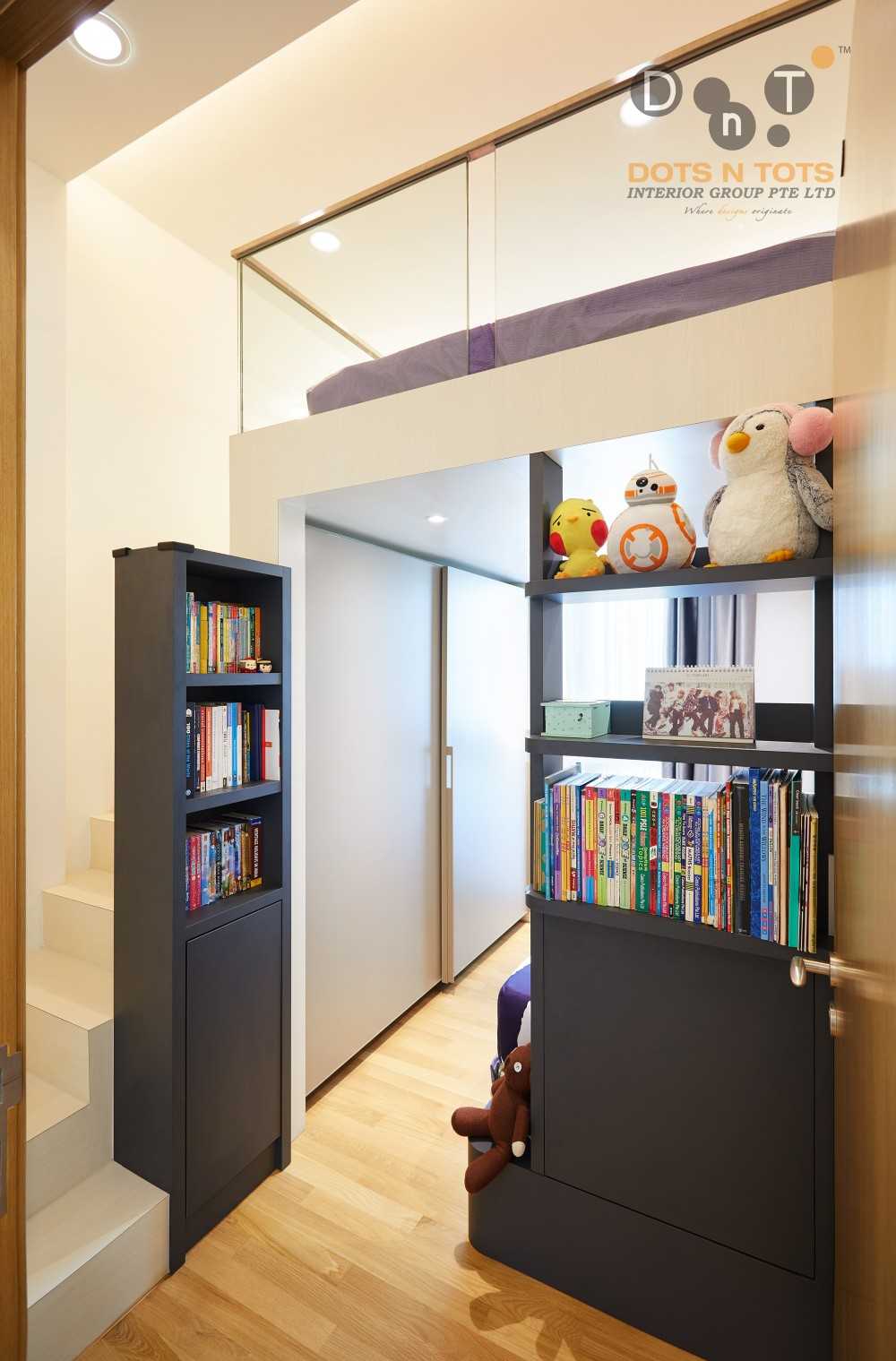 Modern Mezzanine with Loft and Bedside Table