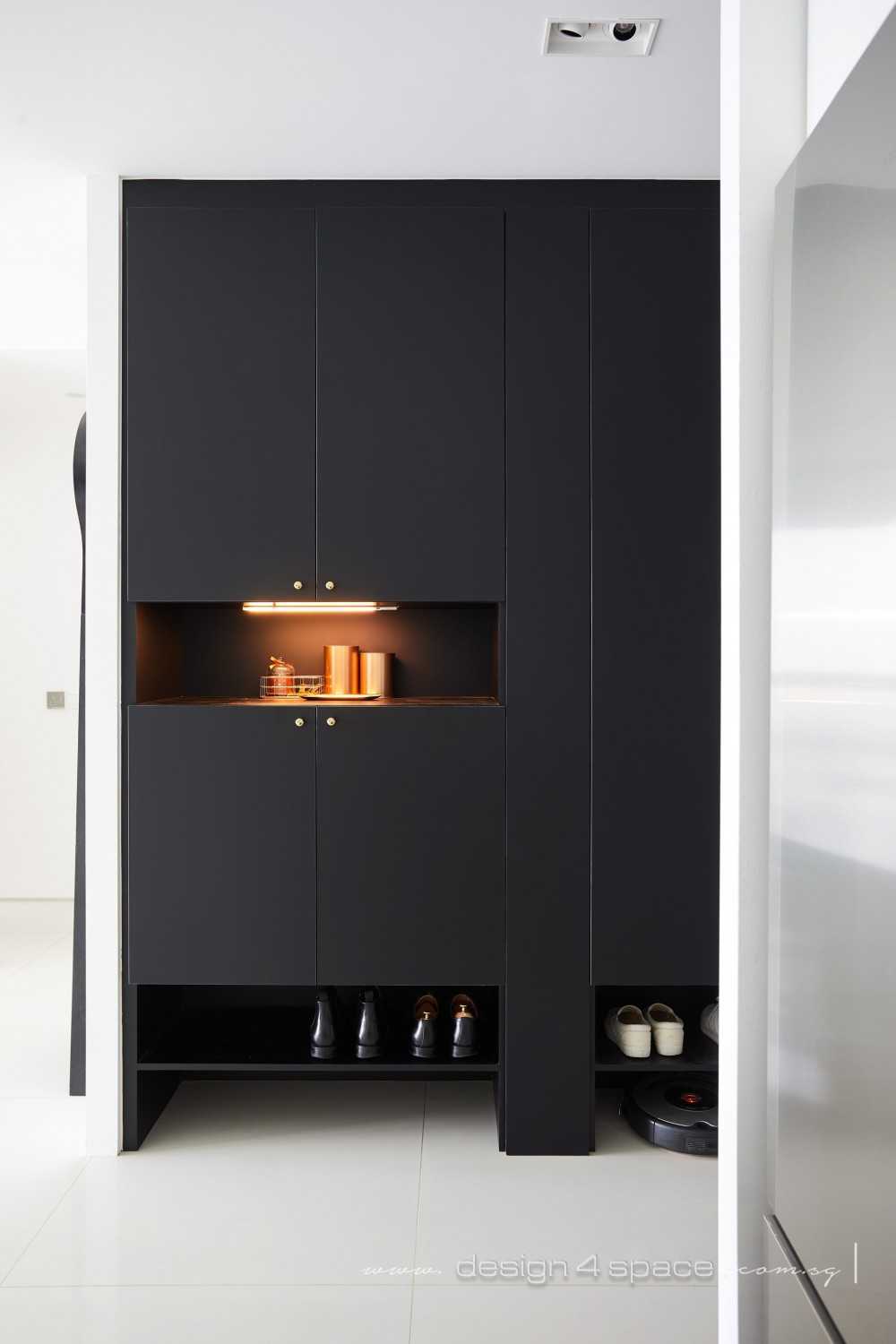 Minimalist Entryway with Shoe Rack and Small Storage