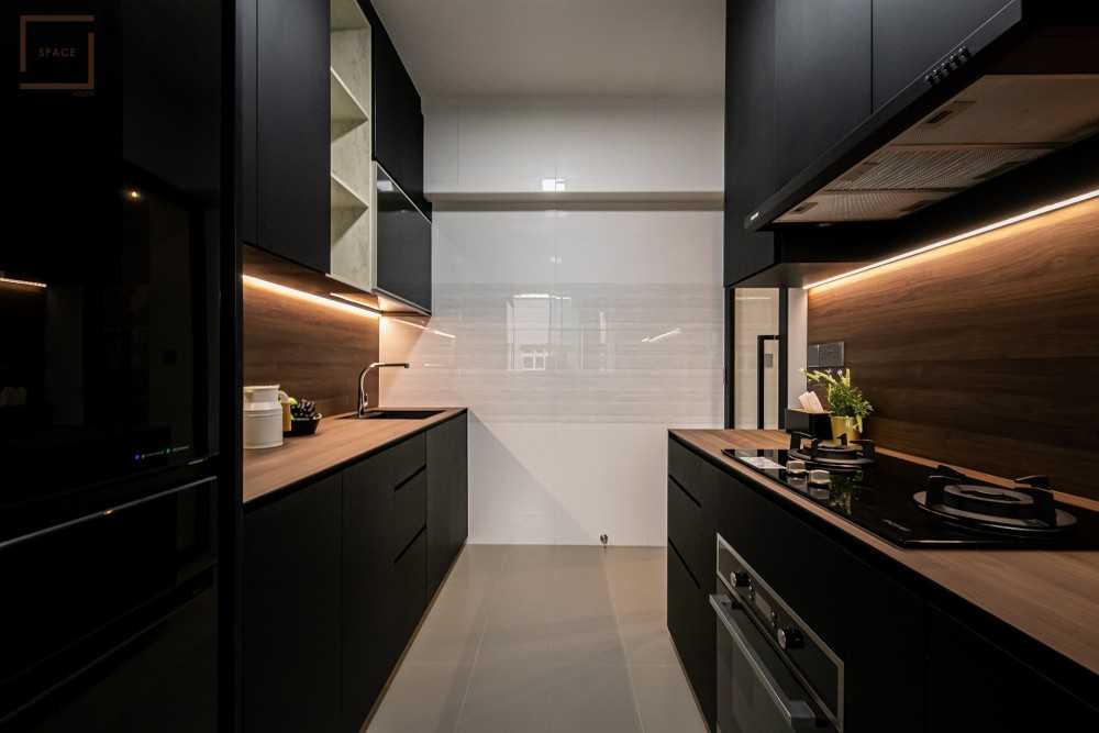 Industrial Kitchen with Cupboard and Kitchen Accessories