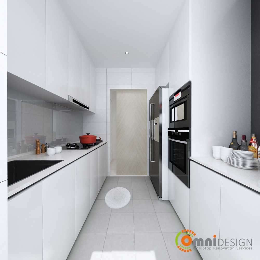 Contemporary Kitchen with Countertop and Homogeneous Tiles