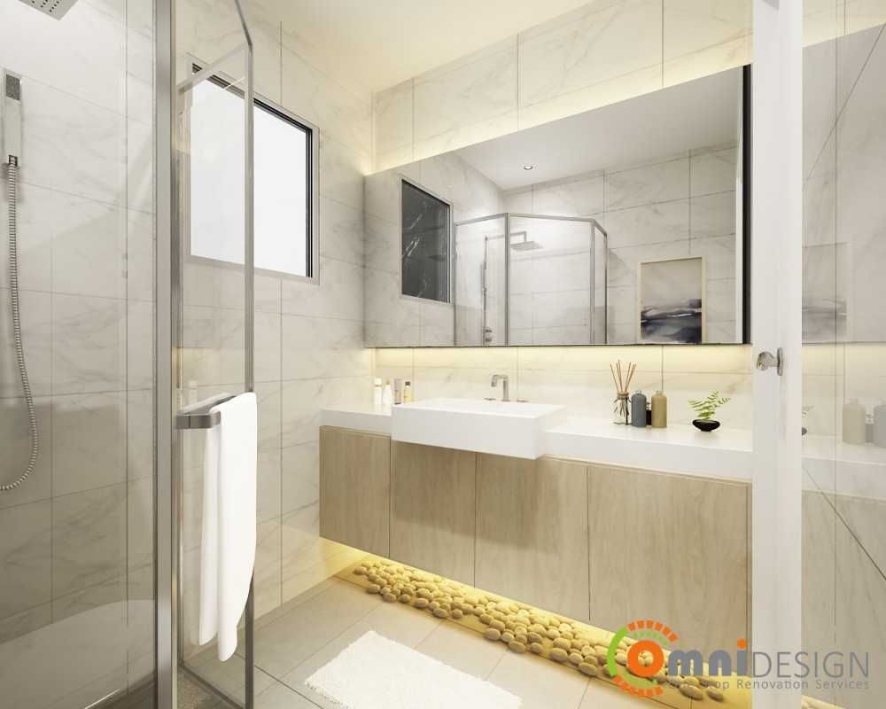 Contemporary Bathroom with Countertop and Homogeneous Tiles