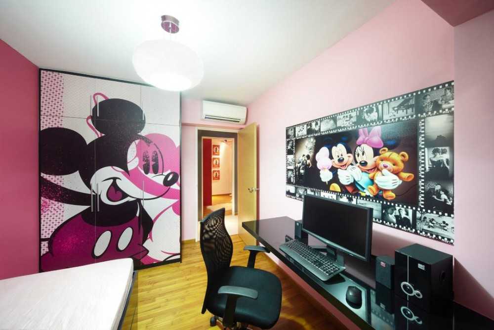 Eclectic Bedroom with Artwork and Wardrobe