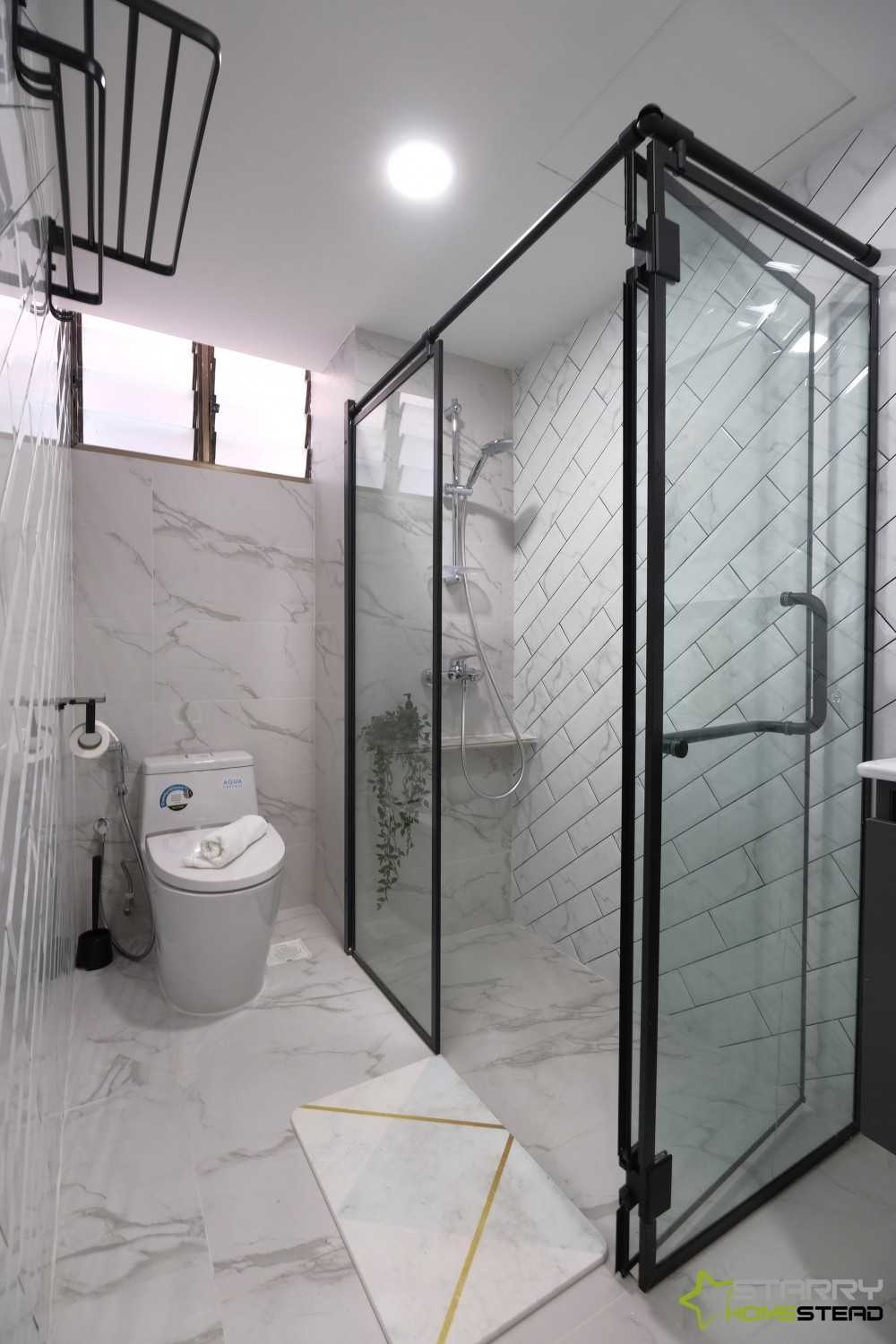 Eclectic Bathroom with Showers and Mixer Shower