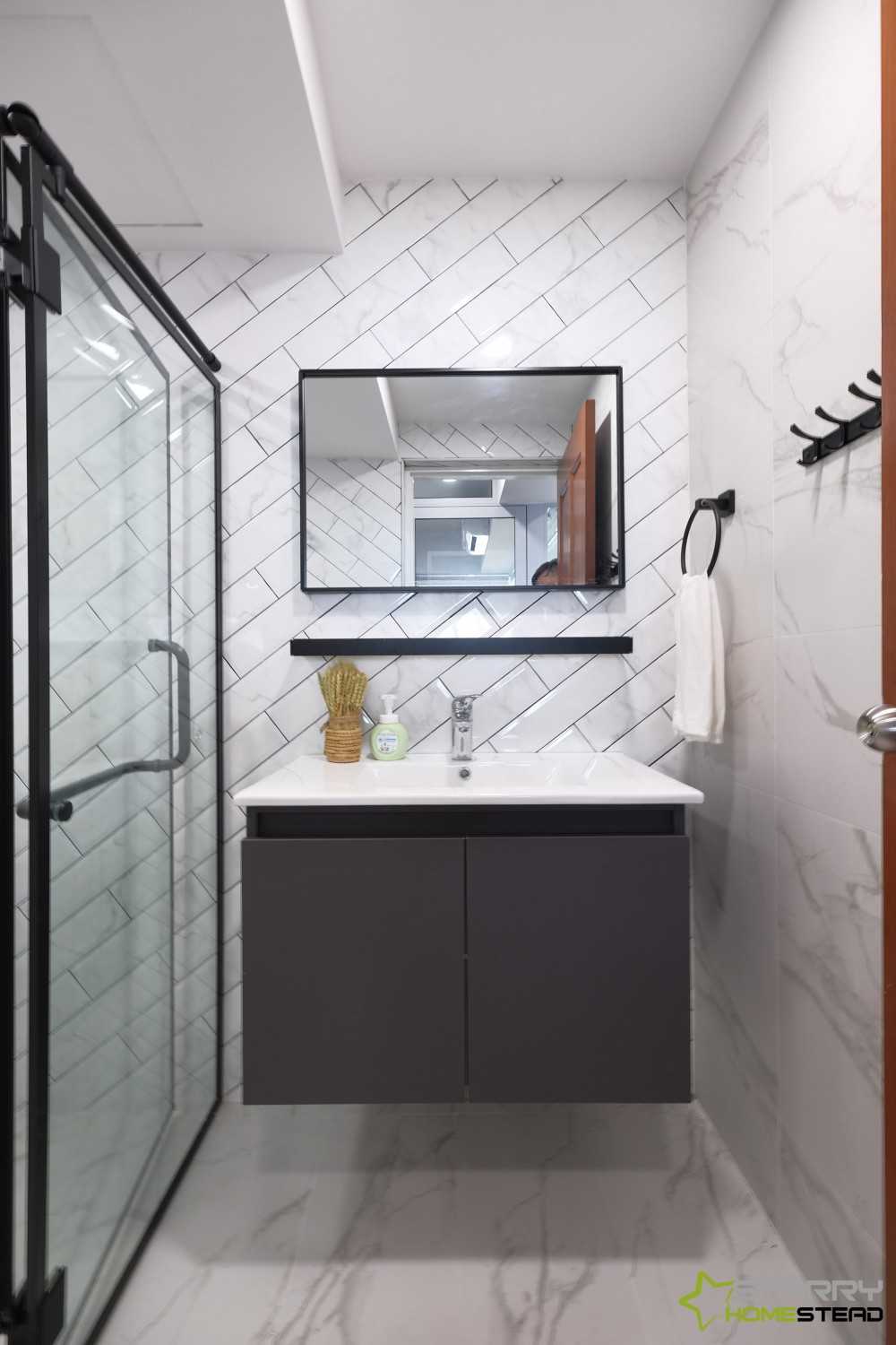 Eclectic Bathroom with Mirror and Bathroom Mirrors