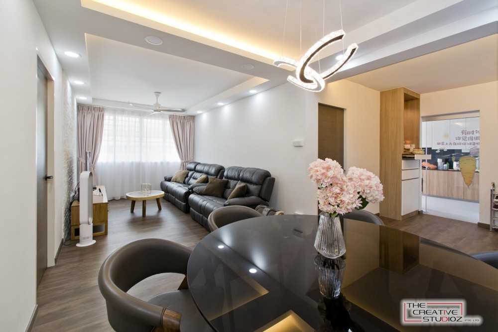 Modern Dining Room with Drop Light and Cove Lighting