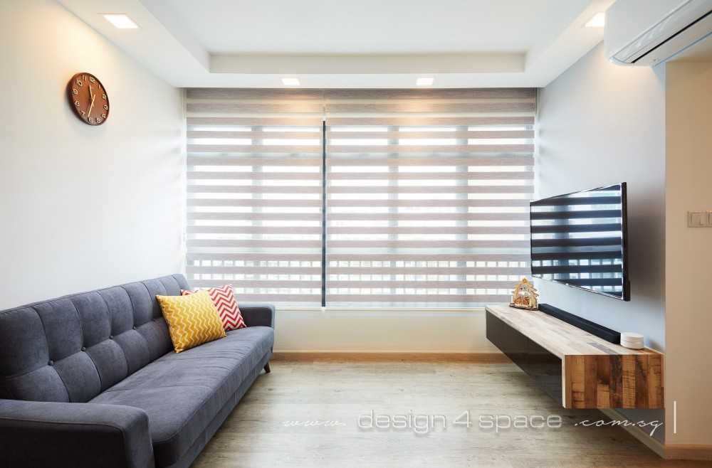 Contemporary Living Room with Feature Wall and Sofa