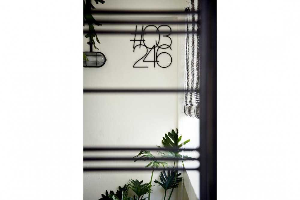 Industrial Entryway with Planters and Screen