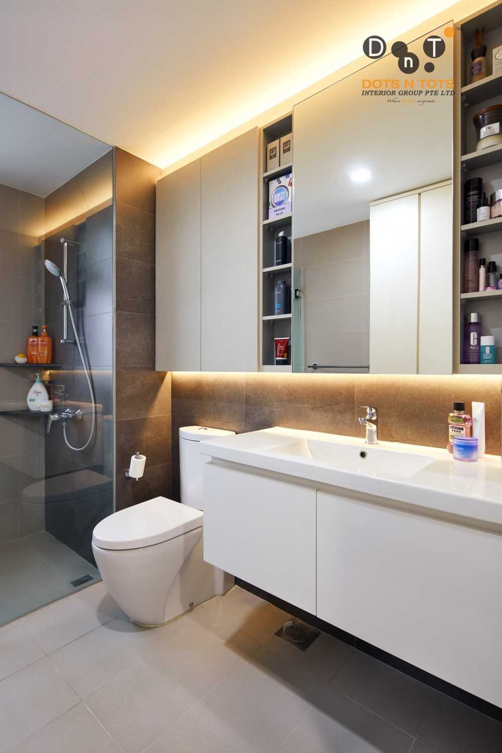 Contemporary Bathroom with Mirror and Bathroom Mirrors