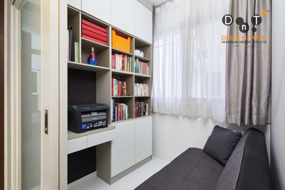 Contemporary Study with Bookshelf and Desk