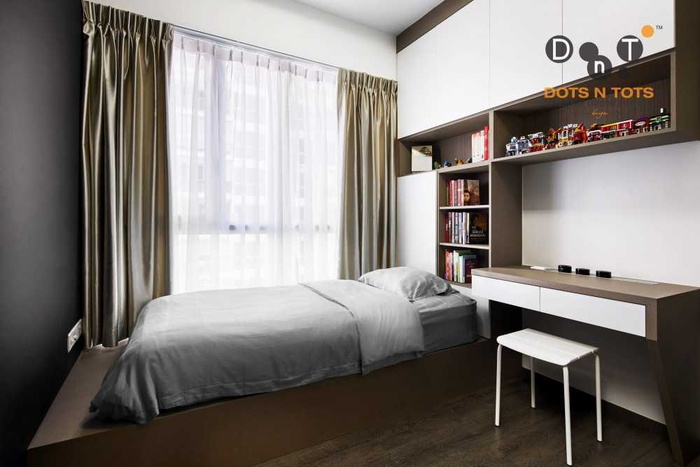 Contemporary Bedroom with Cove Lighting and Drop Ceiling