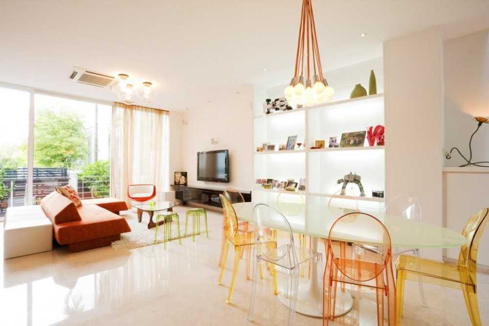 Vintage Dining Room with Sofa and Dining Table
