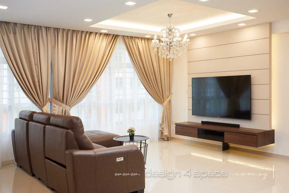Modern Living Room with TV Console and Feature Wall