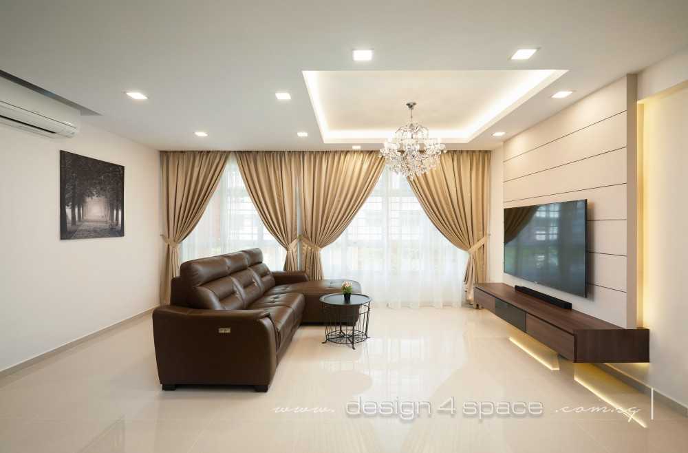 Modern Living Room with TV Console and Feature Wall