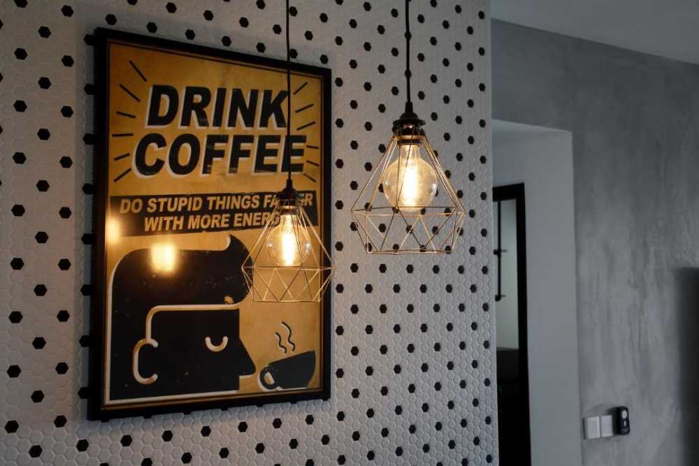 Industrial Entryway with Feature Wall and Lighting