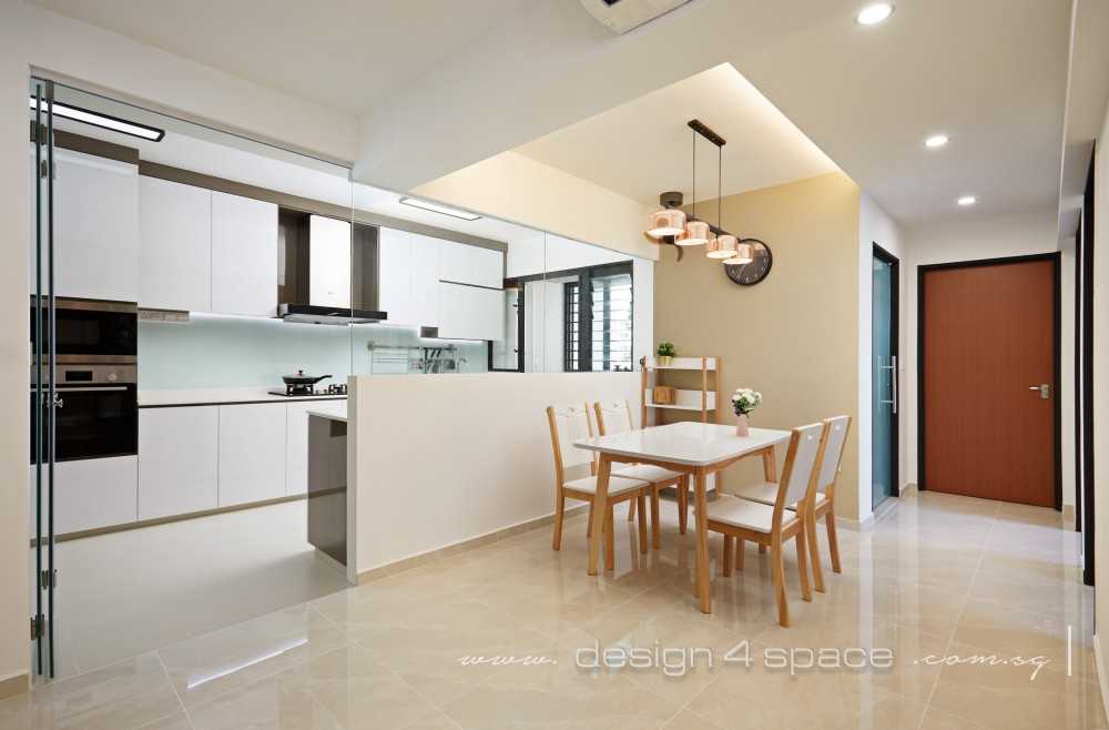 Modern Dining Room with Drop Light and Cove Lighting