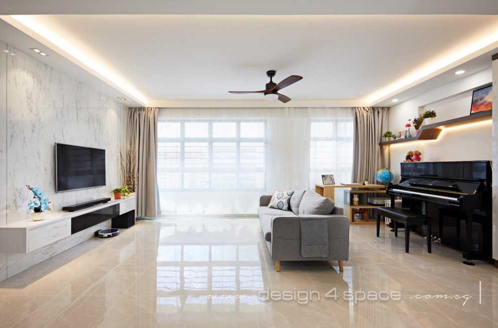 Modern Living Room with TV Console and Sofa