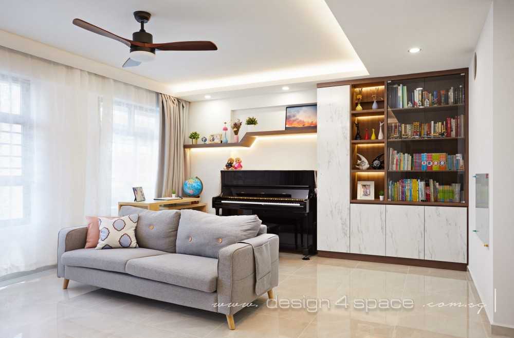 Modern Living Room with TV Console and Sofa
