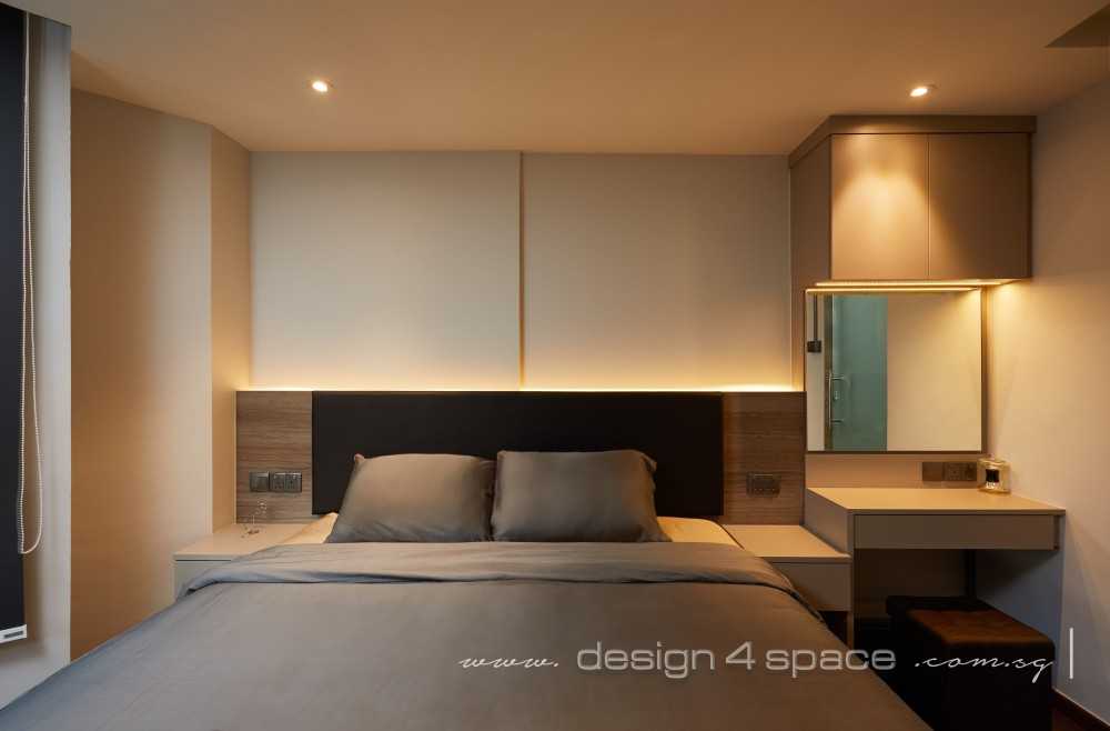 Modern Bedroom with Vinyl Flooring and Wardrobe