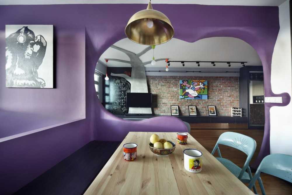 Eclectic Dining Room with Dining Table and Dining Chairs