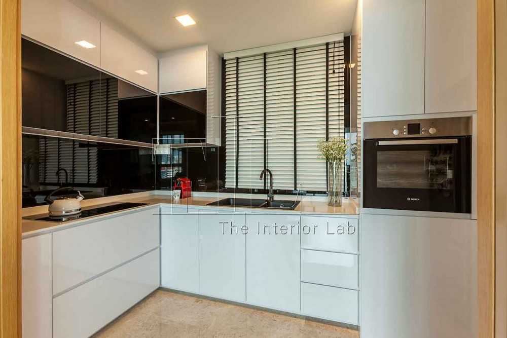 Modern Kitchen with Countertop and Kitchen Window
