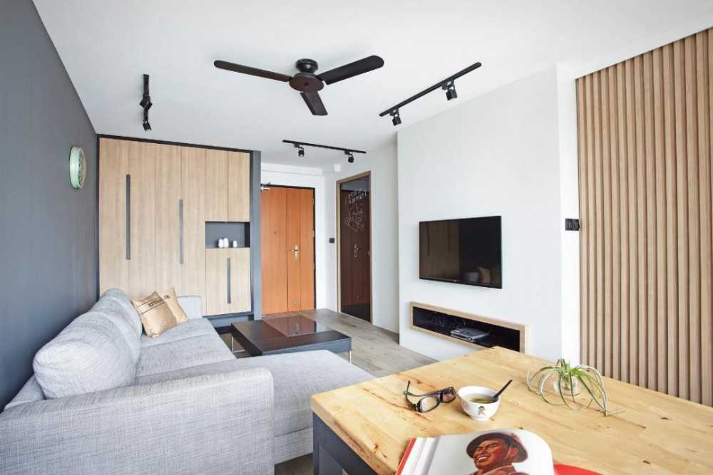 Scandinavian Living Room with Sofa and L-Shaped Sofas