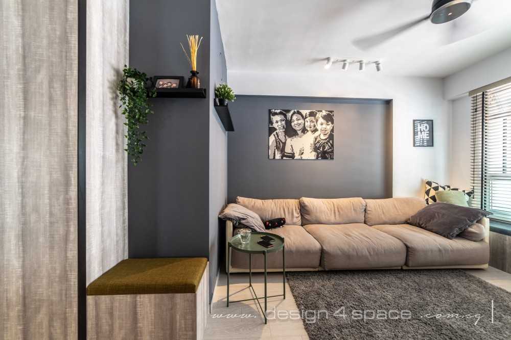 Industrial Living Room with Sofa and TV