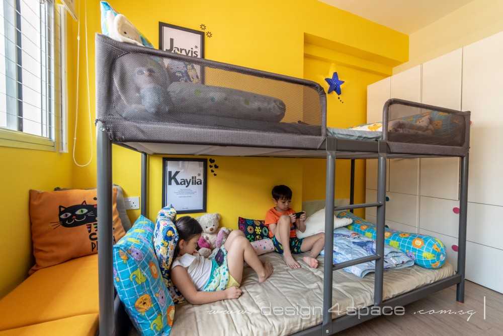 Industrial Bedroom with Bedroom Dresser and Flooring