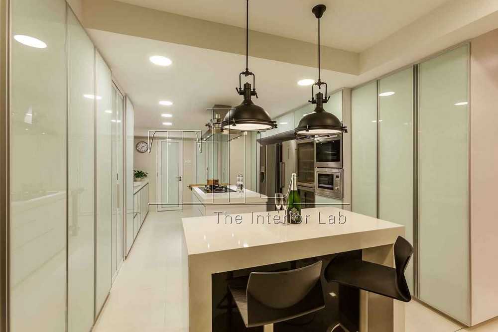 Vintage Kitchen with Countertop and Homogeneous Tiles