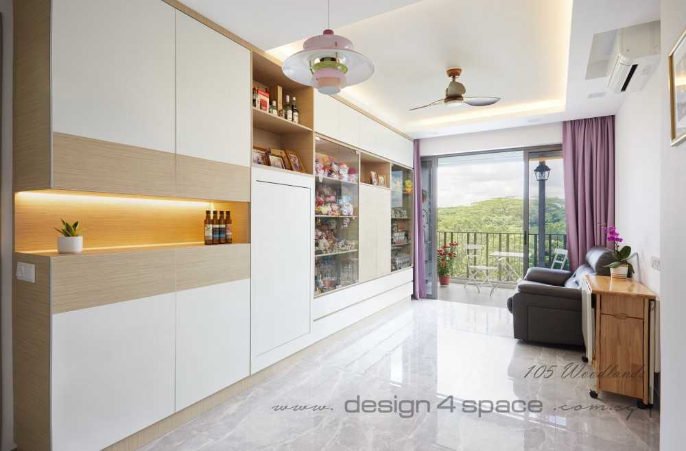 Modern Living Room with TV Console and Feature Wall
