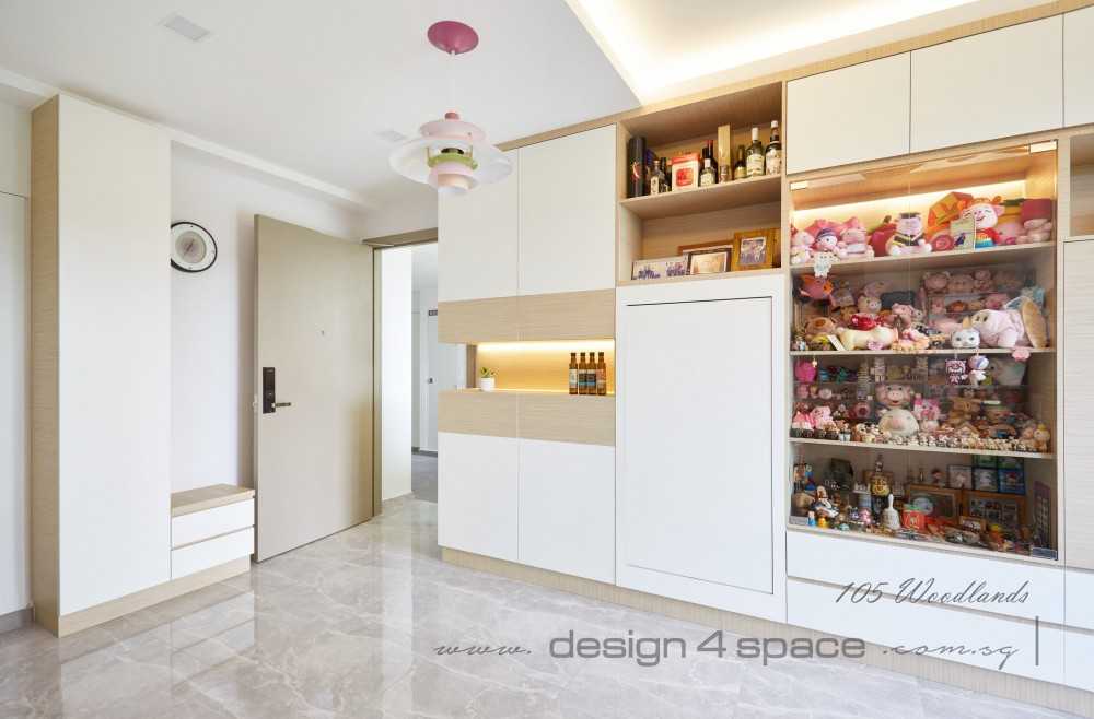Modern Entryway with Seating Bench and Shoe Rack