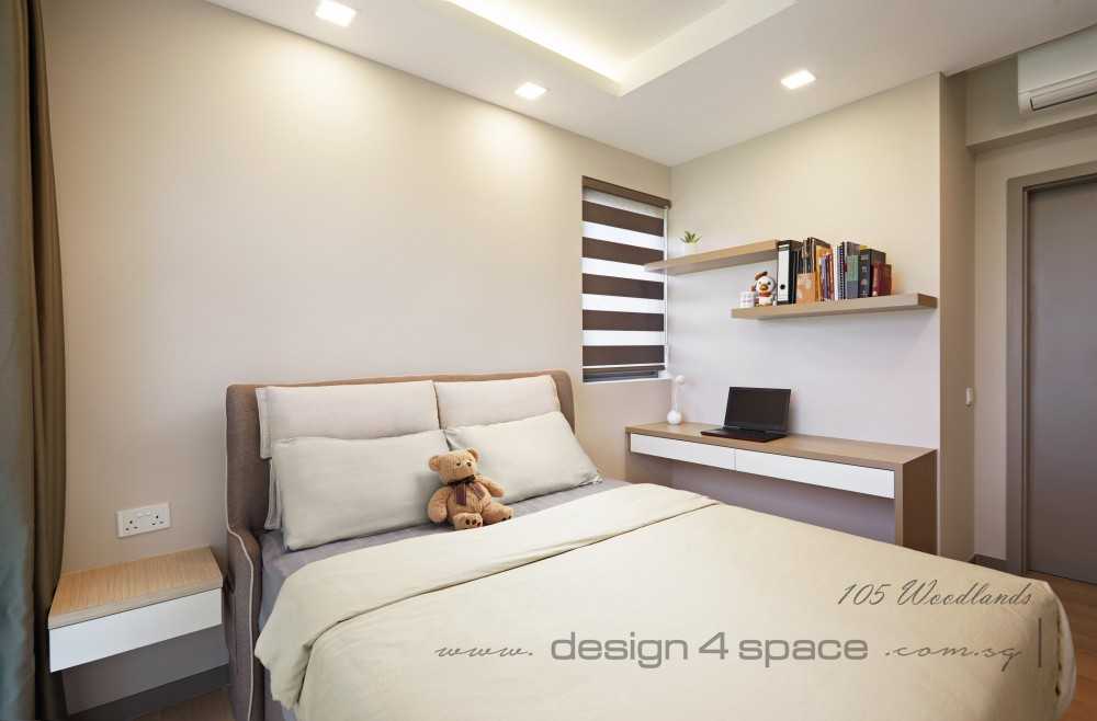 Modern Bedroom with Bookshelf and Queen Bed