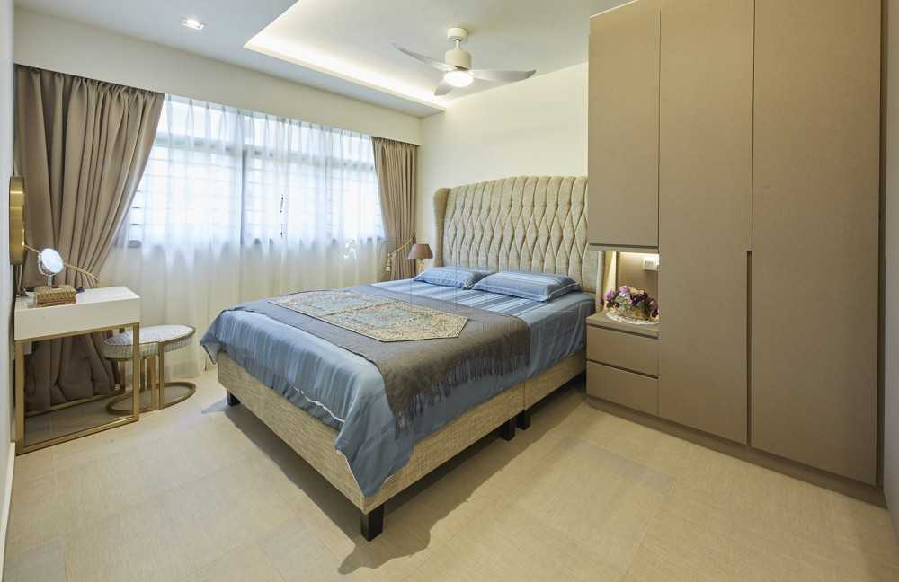 Modern Bedroom with Cove Lighting and Wardrobe