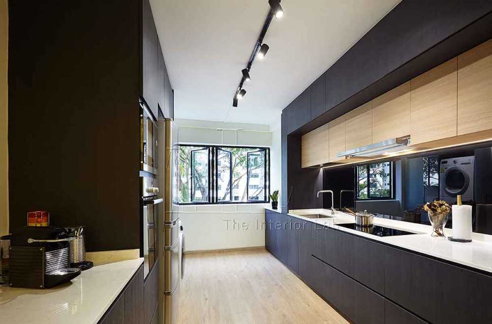 Industrial Kitchen with Countertop and Kitchen Window
