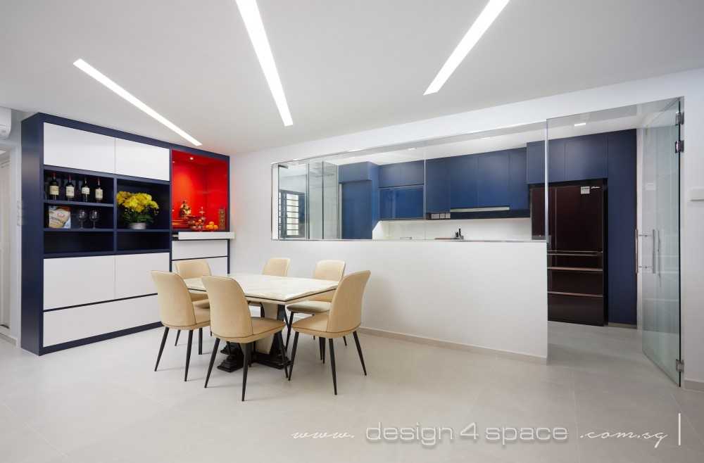Contemporary Dining Room with Downlights and Dining Table