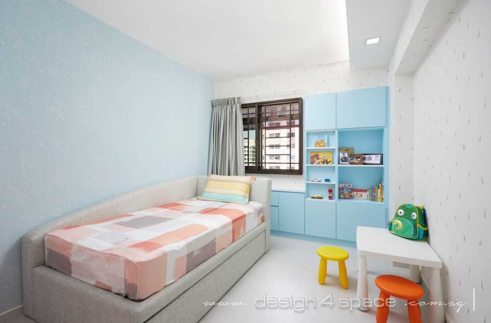 Contemporary Bedroom with Drop Ceiling and Wardrobe
