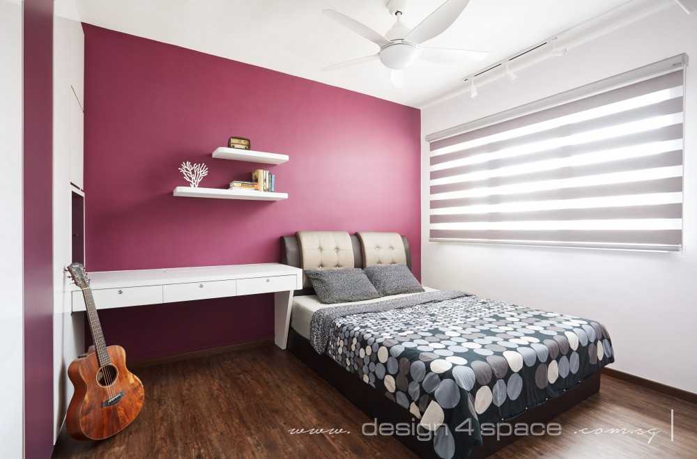Contemporary Bedroom with Wood Flooring and Wardrobe