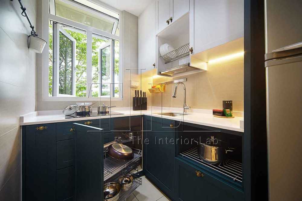 Eclectic Kitchen with Countertop and Kitchen Window
