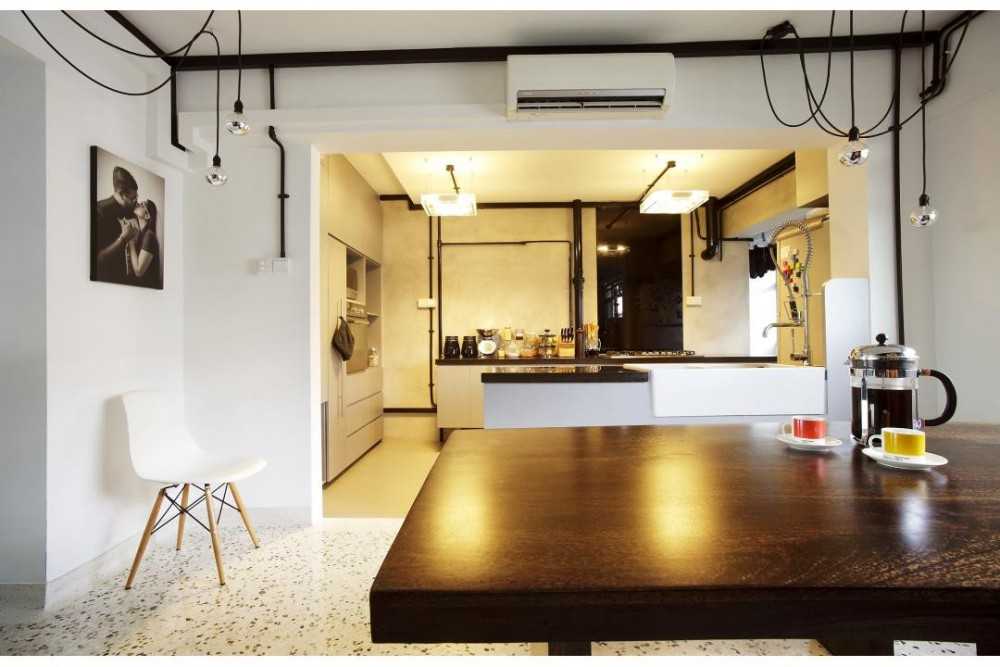 Eclectic Dining Room with Dining Table and Dining Chairs