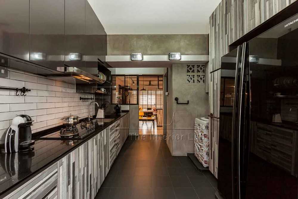 Industrial Kitchen with Countertop and Kitchen Backsplash