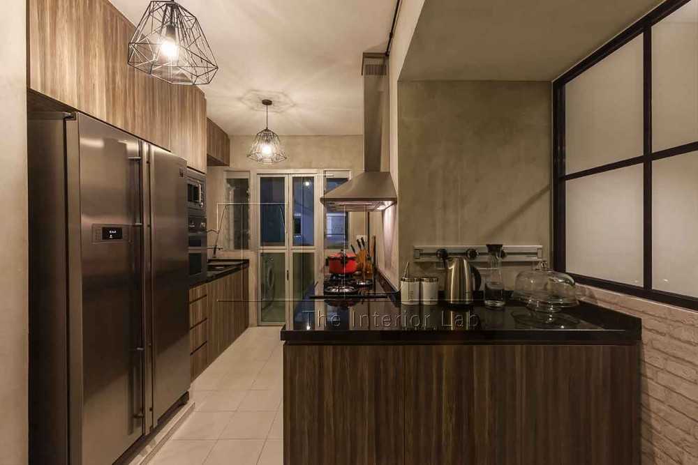 Modern Kitchen with Countertop and Kitchen Window