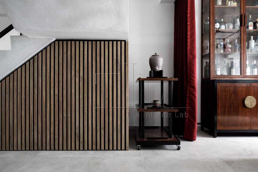 Industrial Living Room with Storage Cabinets and Small Storage