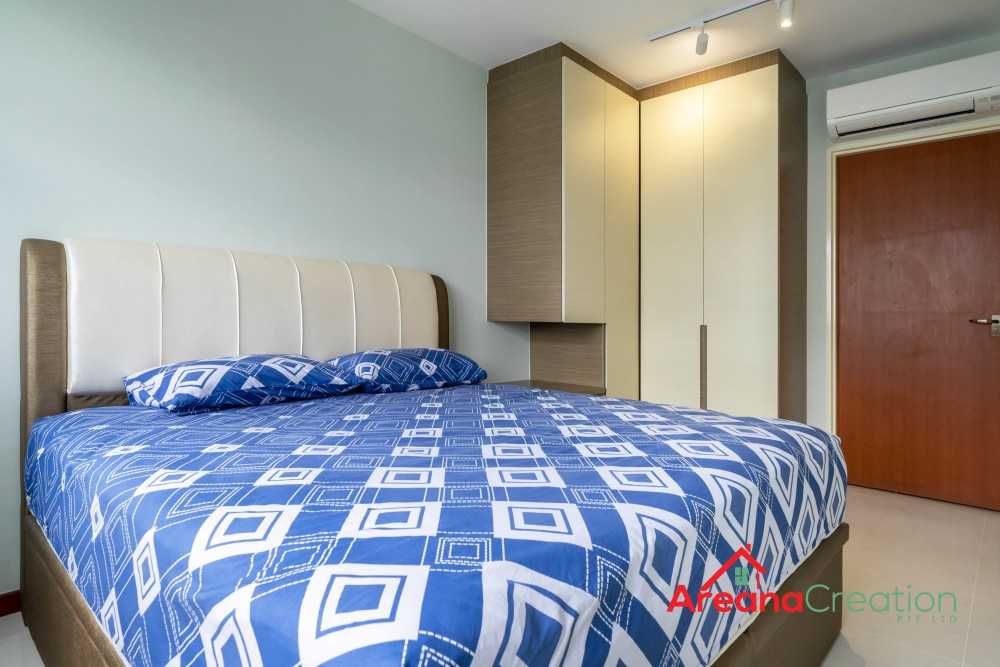 Contemporary Bedroom with Wardrobe and Bedside Table